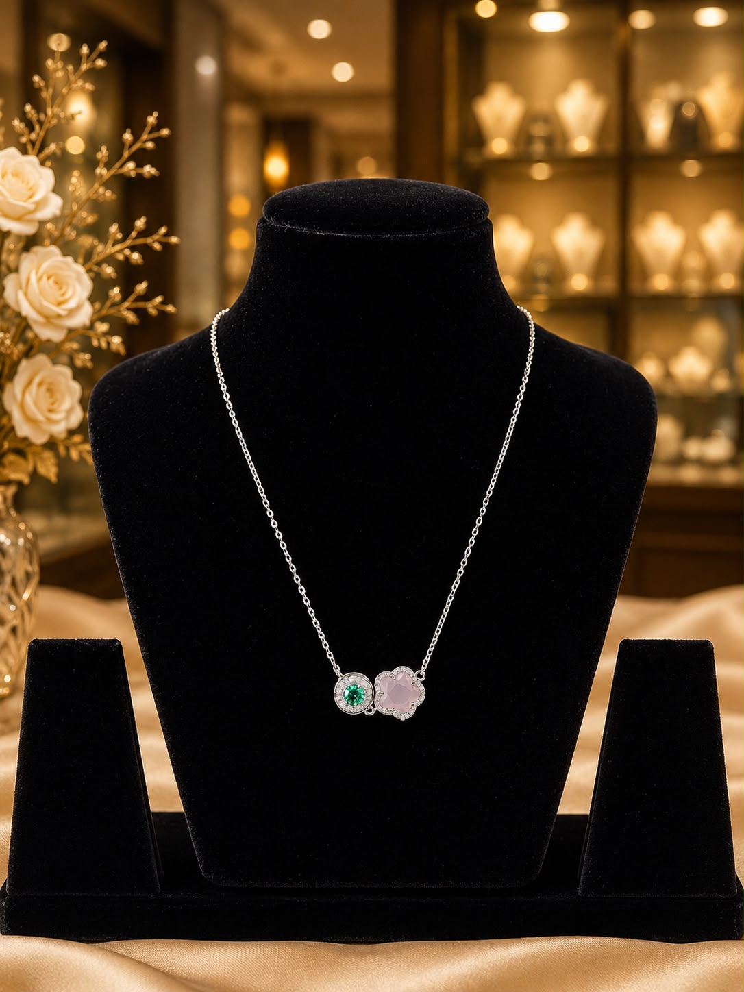 Elegant Floral Silver Pendant ✨