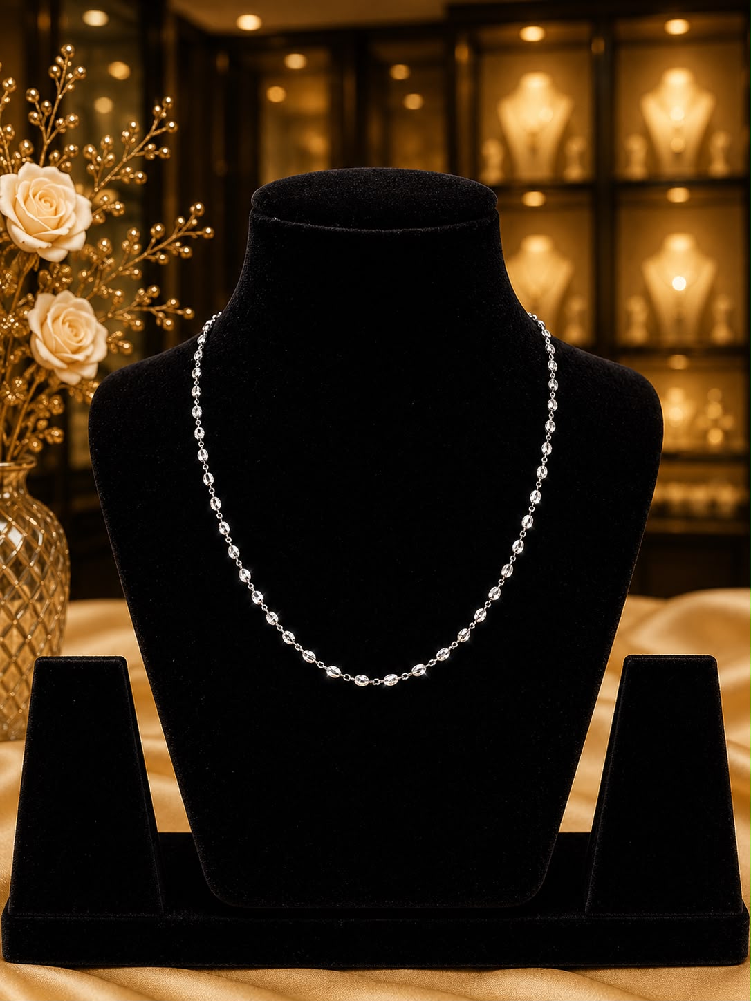 Elegant Silver Beaded Pendant ✨