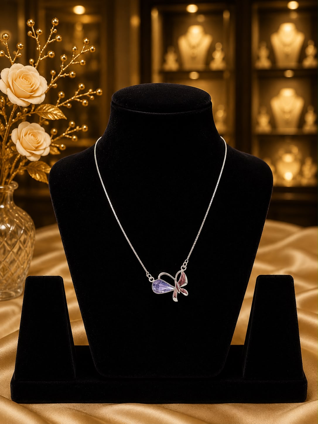 Elegant Butterfly Silver Pendant 🦋✨