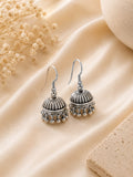 Silver Dome Jhumka Earrings