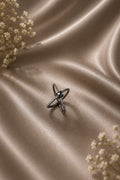 Black Diamond Cross Ring