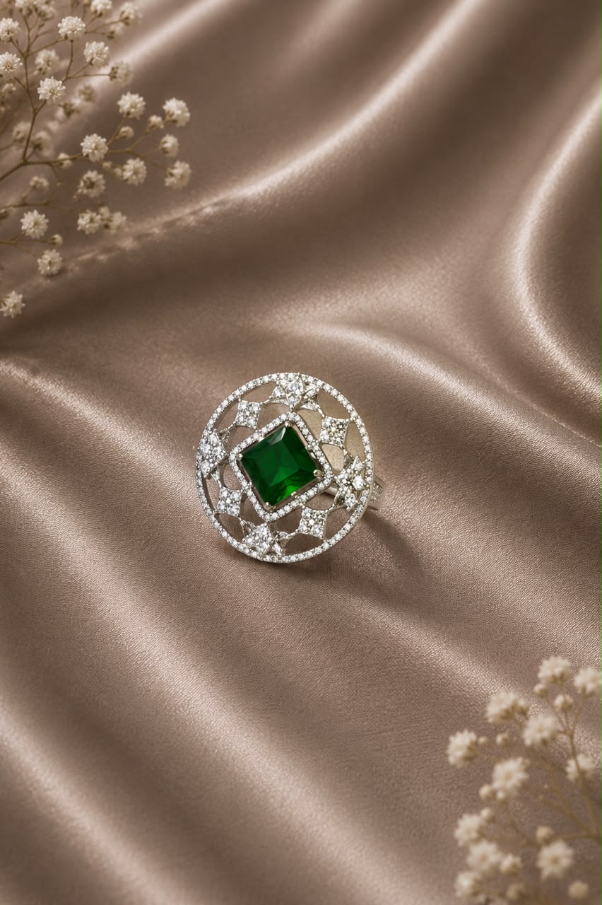 Emerald Green Statement Ring