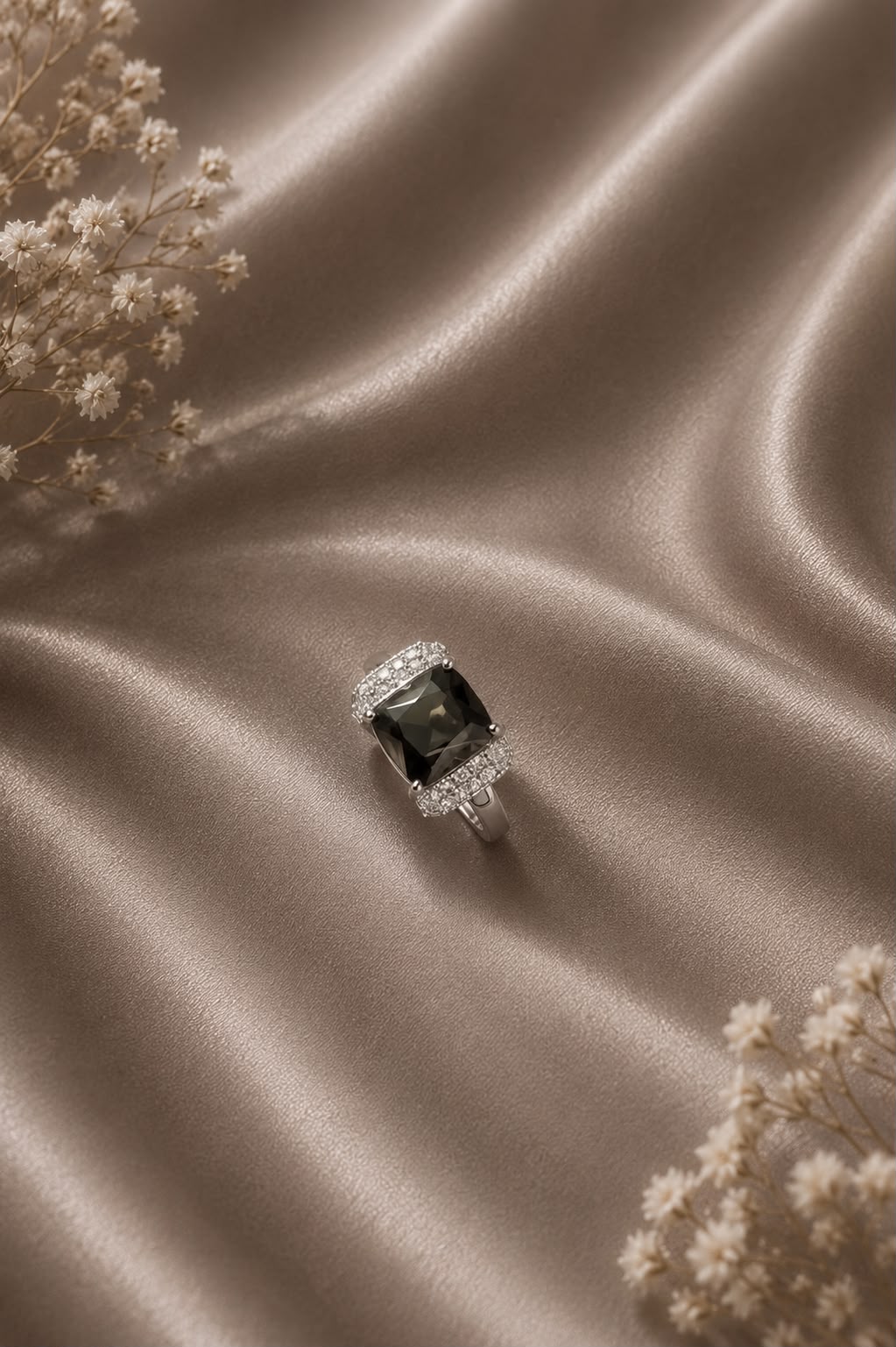 Black Gemstone Statement Ring