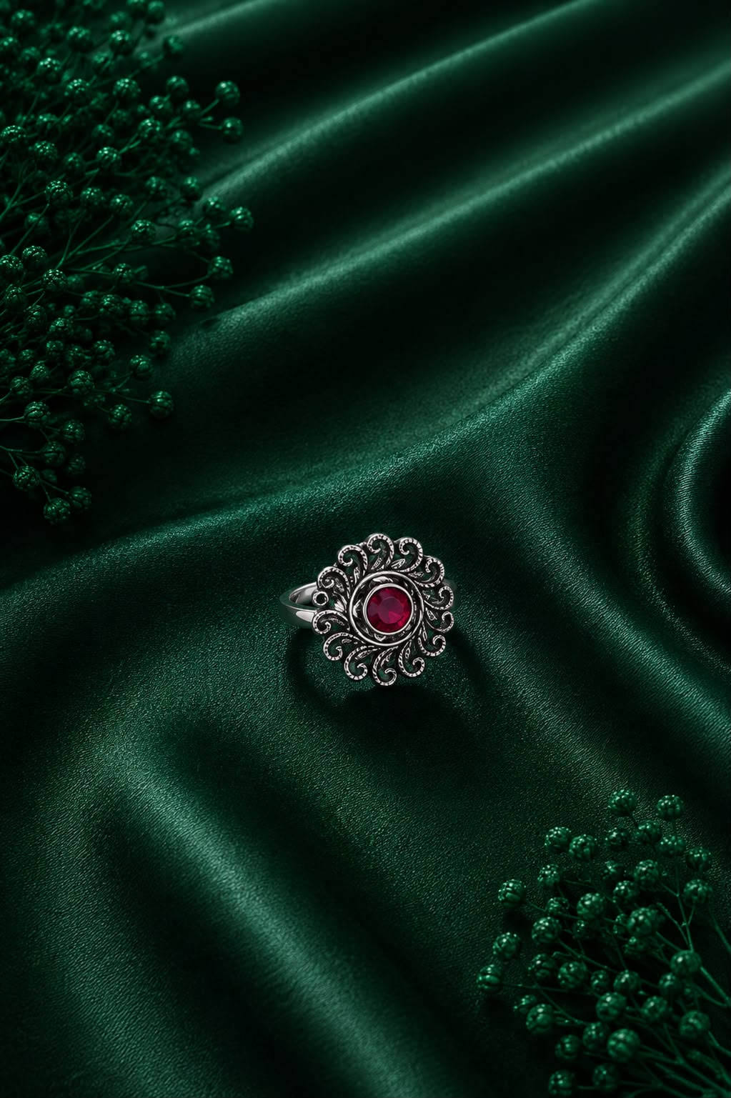 Ruby Vintage Filigree Ring