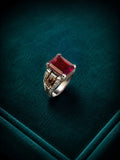 Red Gemstone Statement Ring