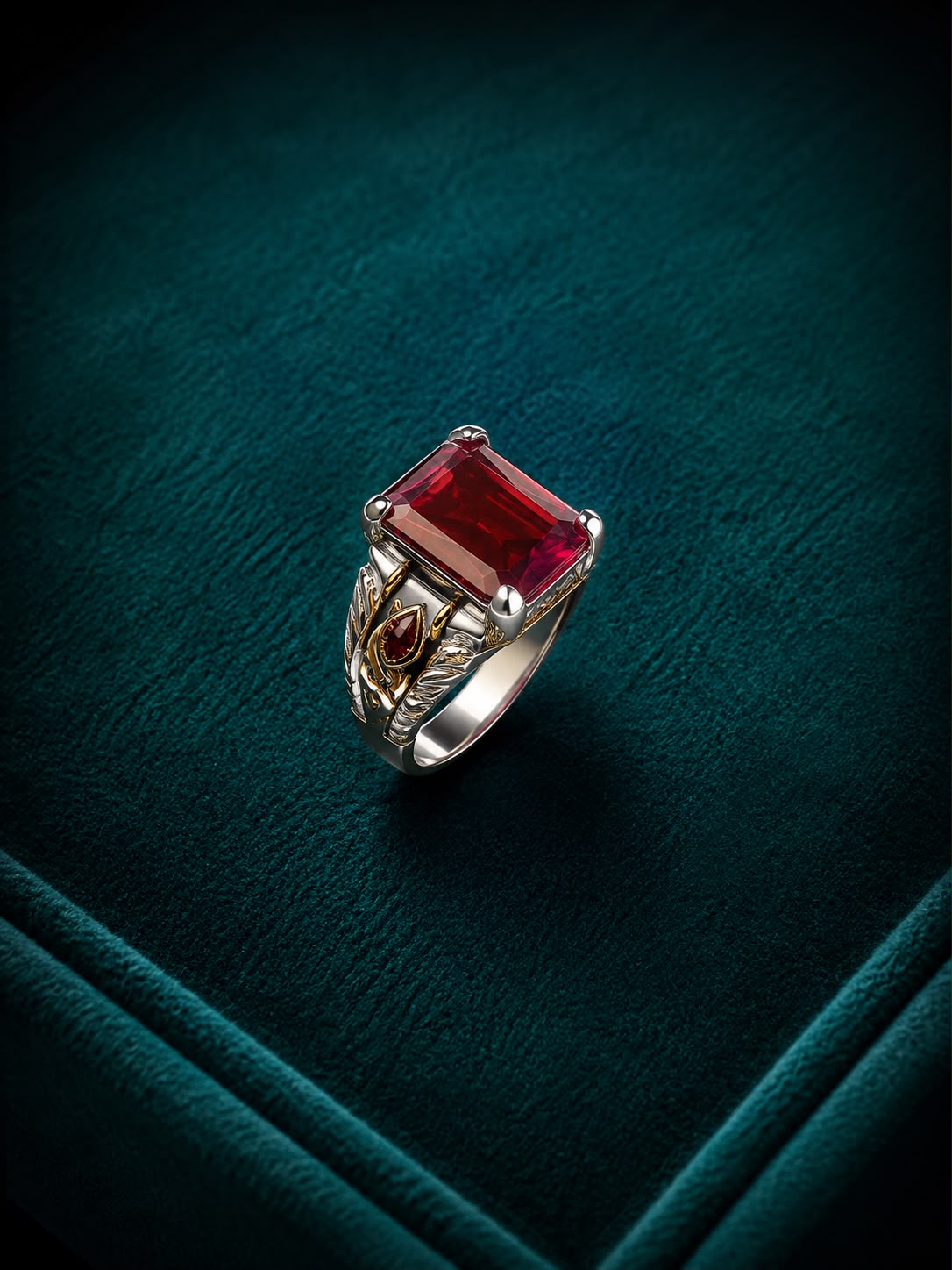 Red Gemstone Statement Ring