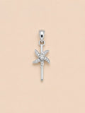 Silver Floral Cross Locket