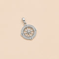 elegant Silver Compass Locket