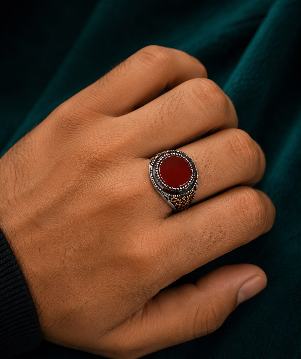 Red Gemstone Statement Ring